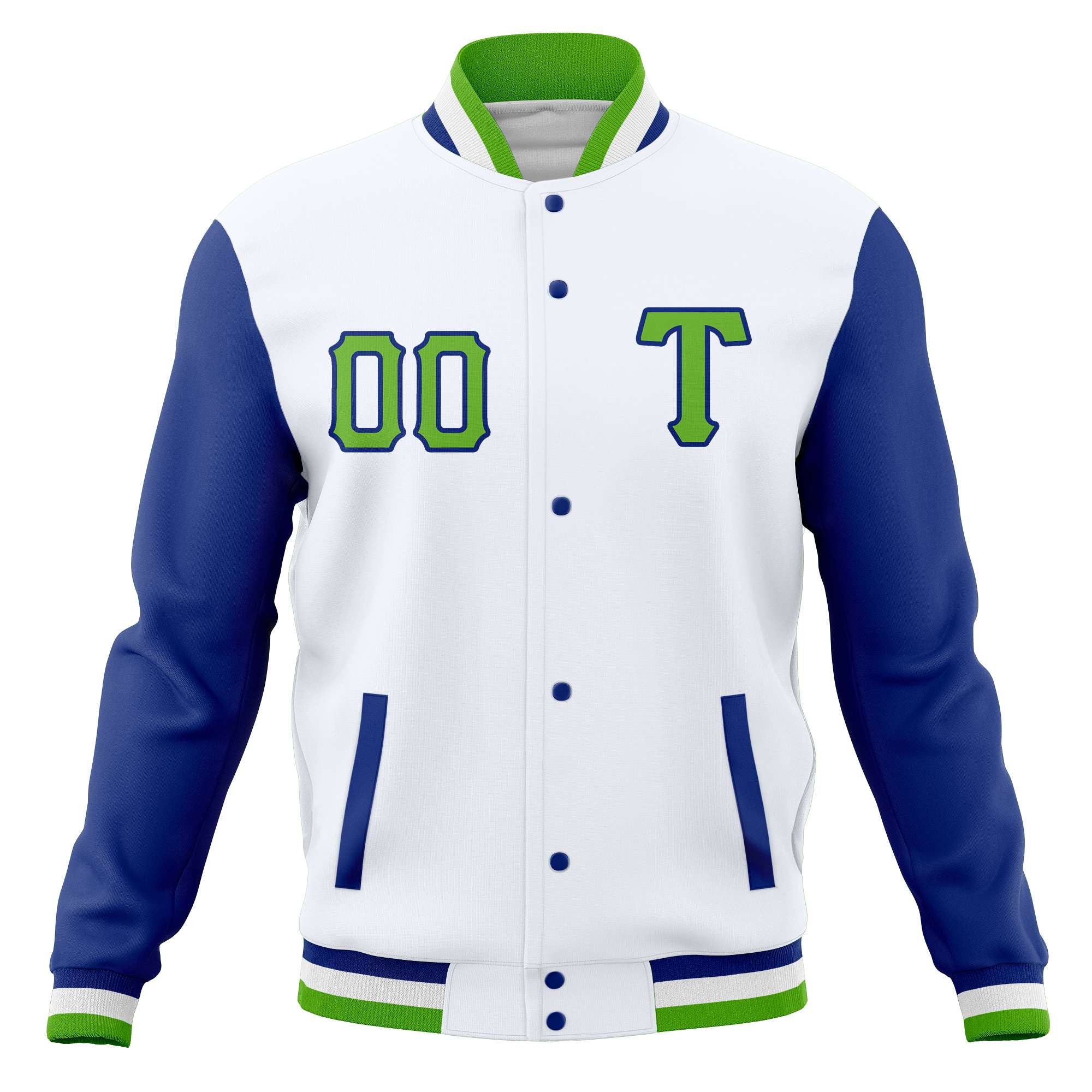 Custom Adult Full-Snap Baseball Varsity Letterman Jackets Cotton Blend Coats