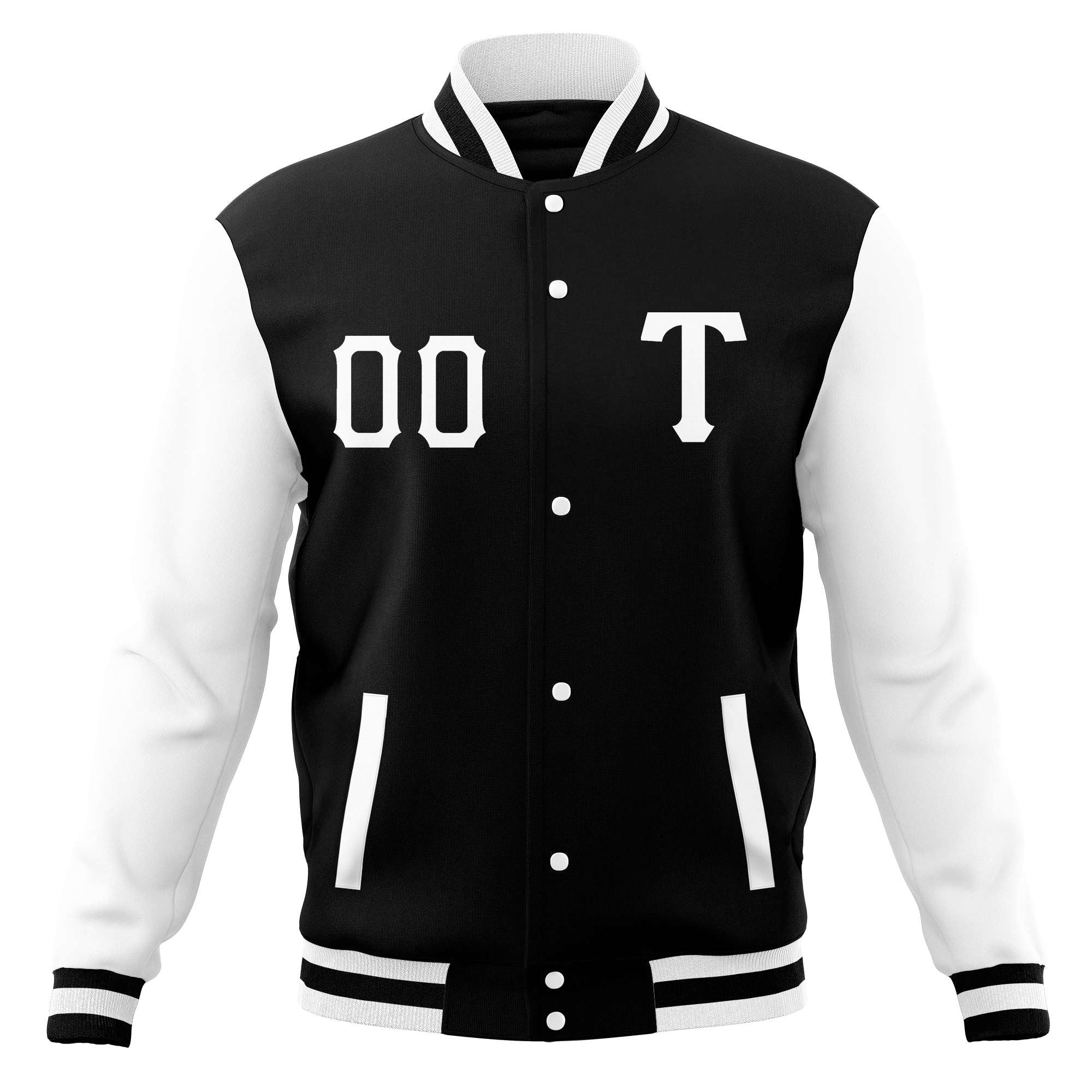 Vestes de baseball en mélange de coton personnalisées, manteaux à bouton-pression Varsity Letterman pour adultes