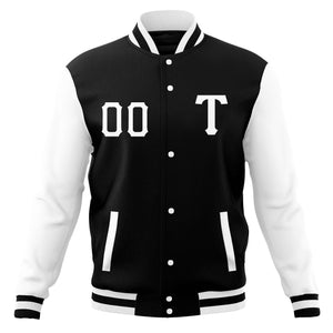 Custom Cotton Blend Baseball Jackets Varsity Letterman Full-Snap Coats for Adults