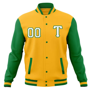 Vestes de baseball décontractées personnalisées Varsity Letterman manteaux à bouton-pression pour adultes