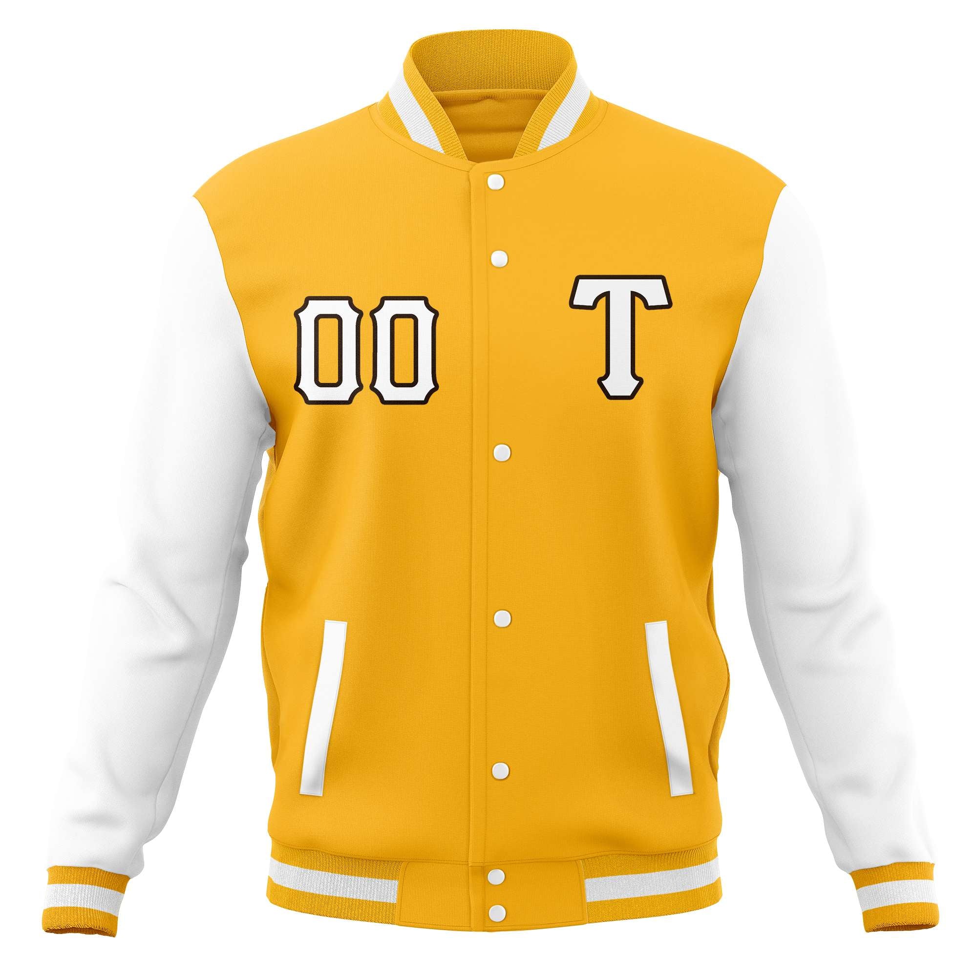 Custom Casual Baseball Jackets Varsity Letterman Full-Snap Coats for Adults