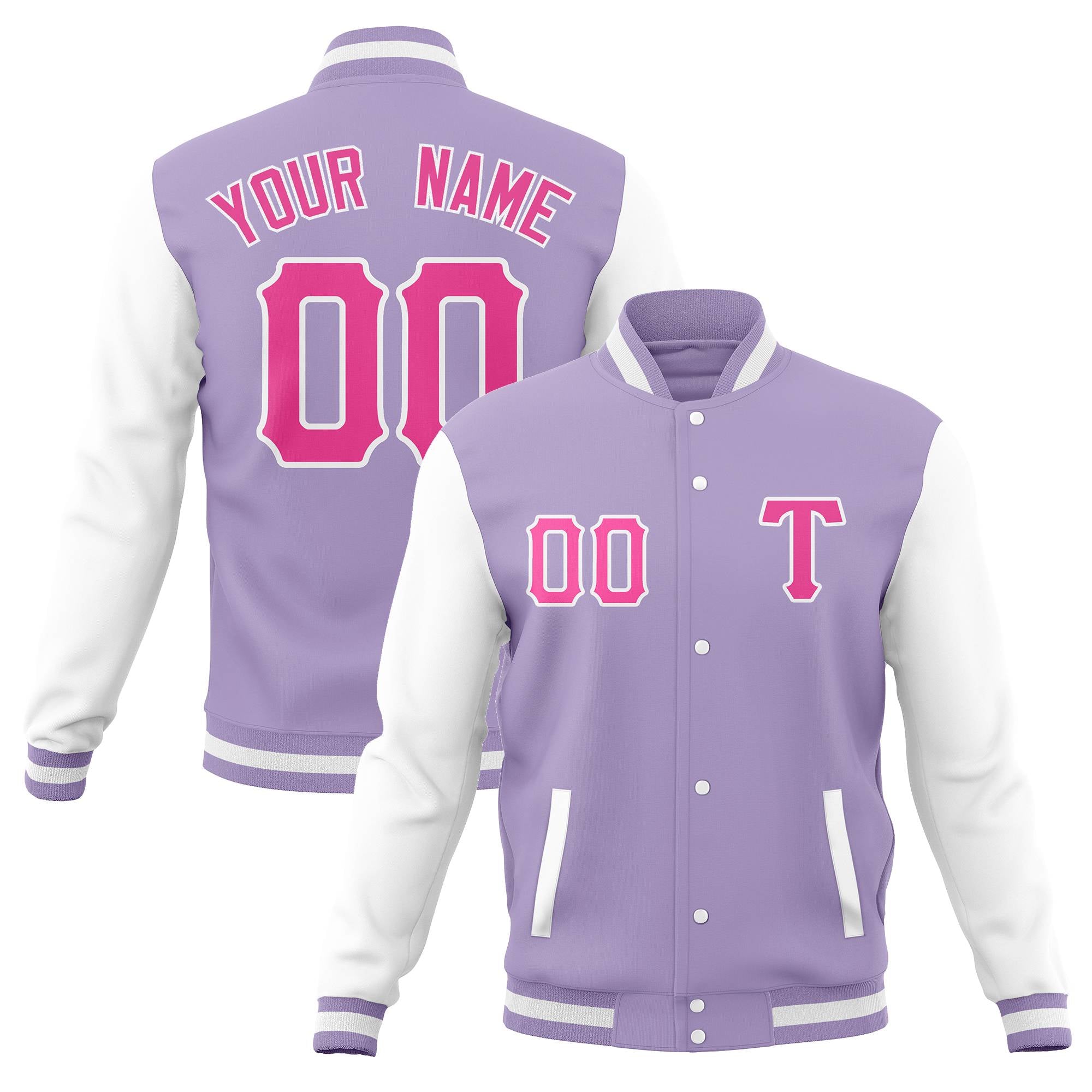 Custom Cotton Blend Baseball Jackets Varsity Letterman Full-Snap Coats for Adults