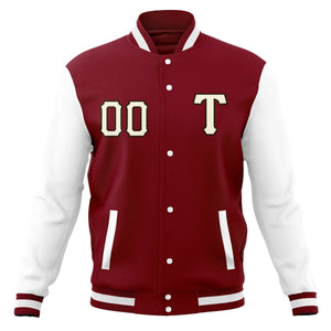 Vestes de baseball décontractées personnalisées Varsity Letterman manteaux à bouton-pression pour adultes