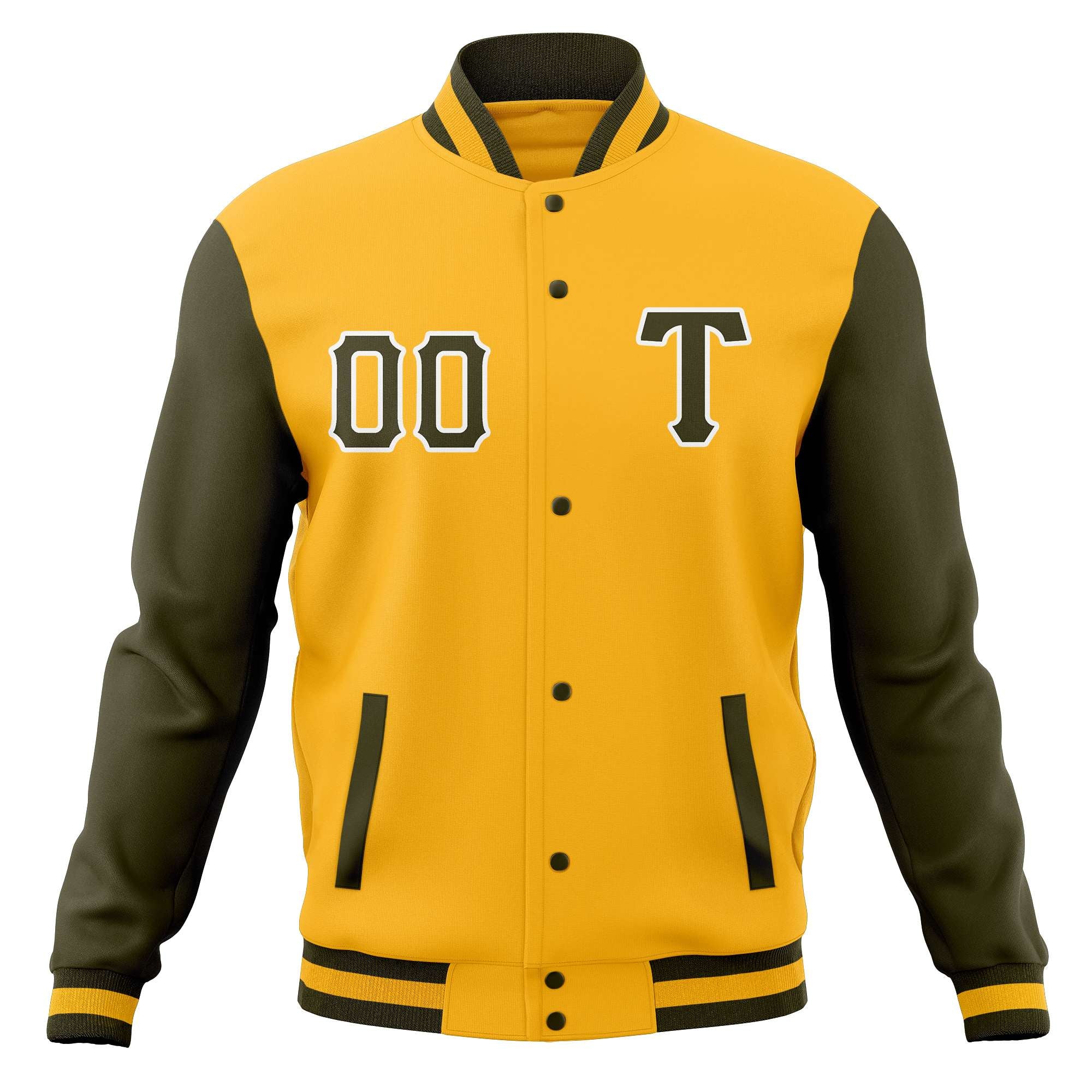 Custom Casual Baseball Jackets Varsity Letterman Full-Snap Coats for Adults