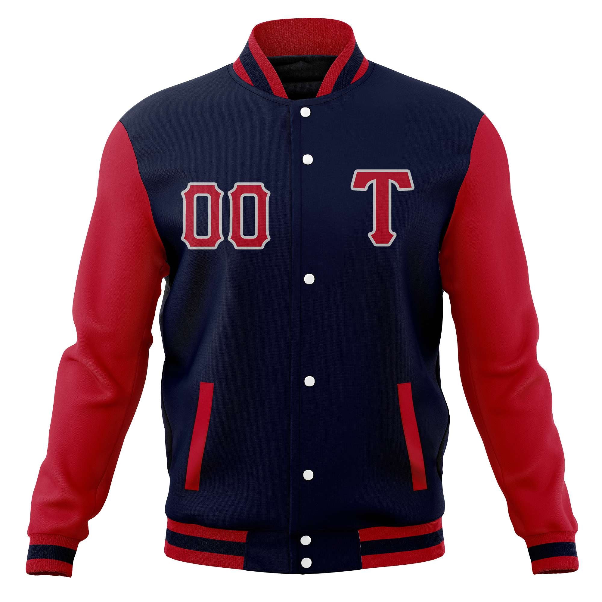 Custom Adult Full-Snap Baseball Varsity Letterman Jackets Cotton Blend Coats