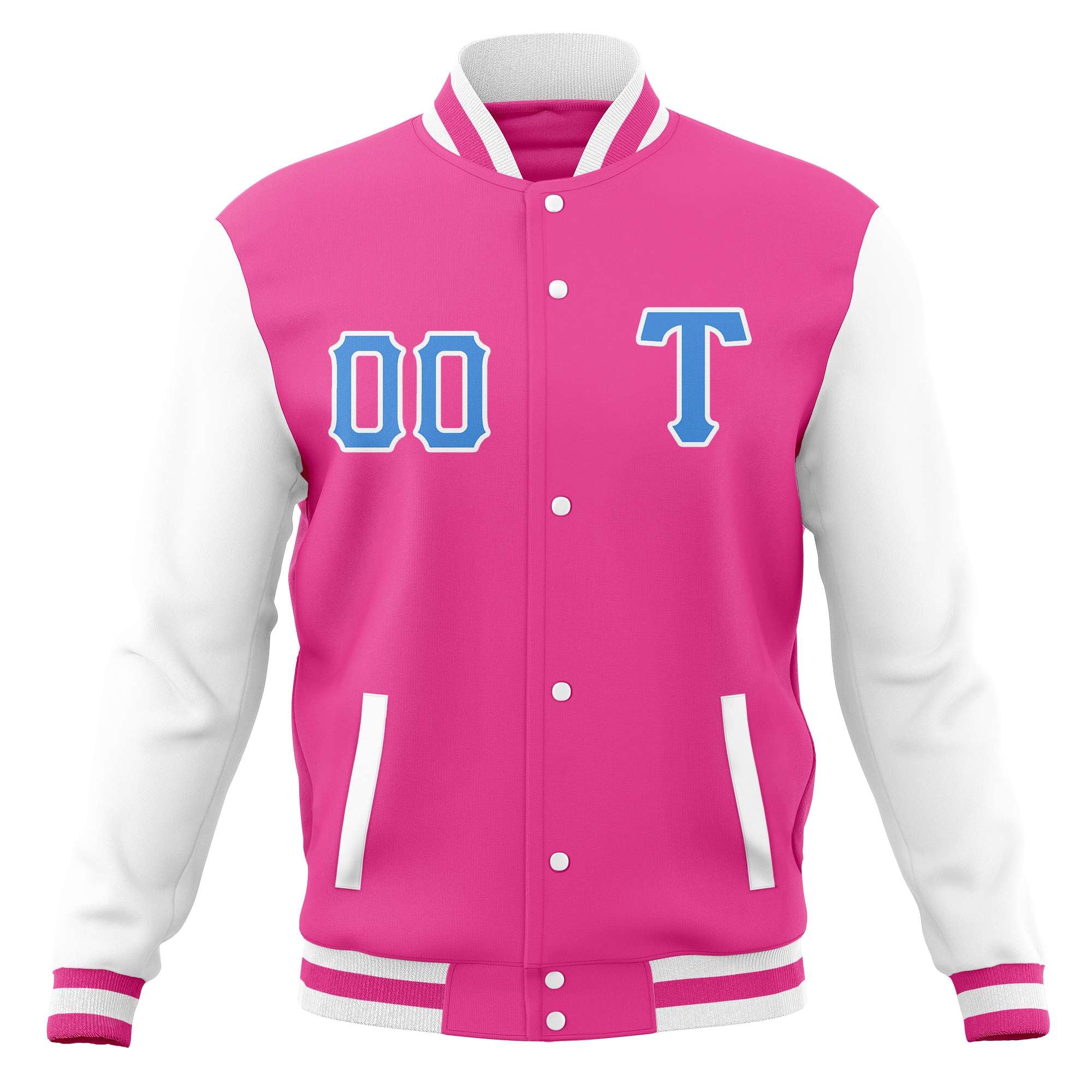 Custom Cotton Blend Baseball Jackets Varsity Letterman Full-Snap Coats for Adults