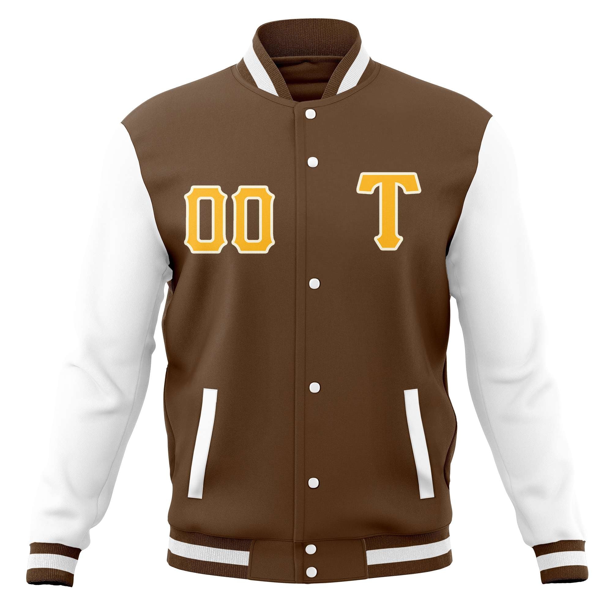 Custom Cotton Blend Baseball Jackets Varsity Letterman Full-Snap Coats for Adults