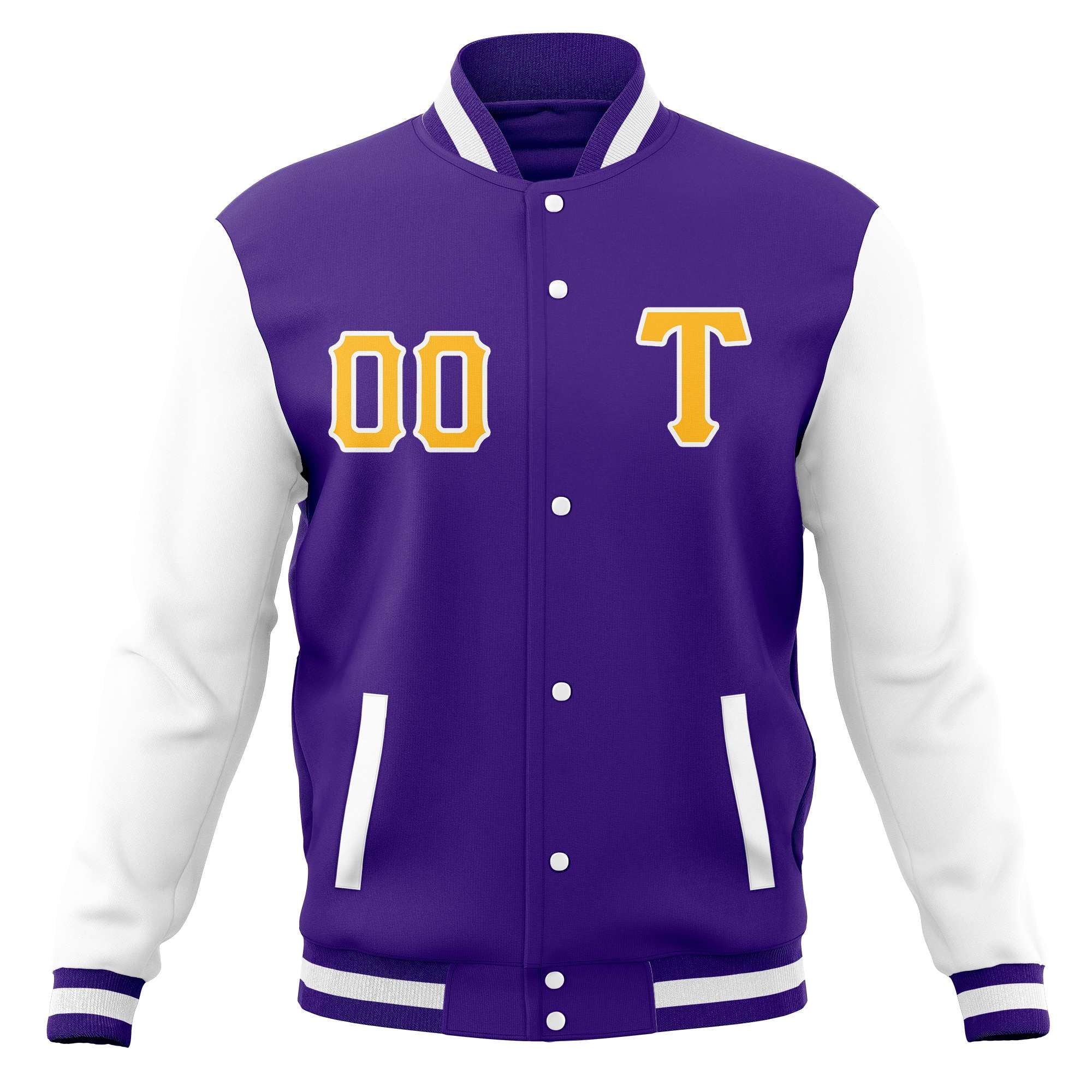 Custom Casual Baseball Jackets Varsity Letterman Full-Snap Coats for Adults