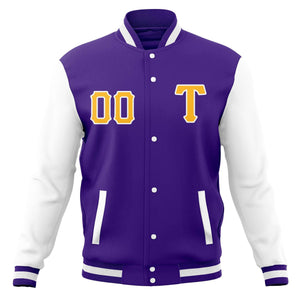 Vestes de baseball décontractées personnalisées Varsity Letterman manteaux à bouton-pression pour adultes