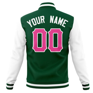 Custom Cotton Blend Baseball Jackets Varsity Letterman Full-Snap Coats for Adults