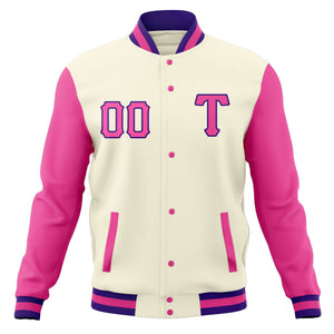 Vestes de baseball décontractées personnalisées Varsity Letterman manteaux à bouton-pression pour adultes