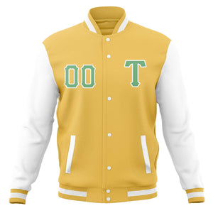 Vestes de baseball décontractées personnalisées Varsity Letterman manteaux à bouton-pression pour adultes