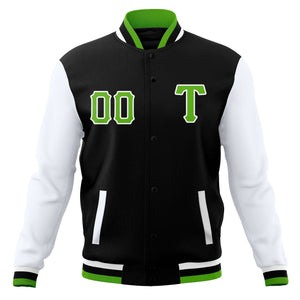 Custom Men's Casual Baseball Coats Varsity Letterman Full-Snap Jackets