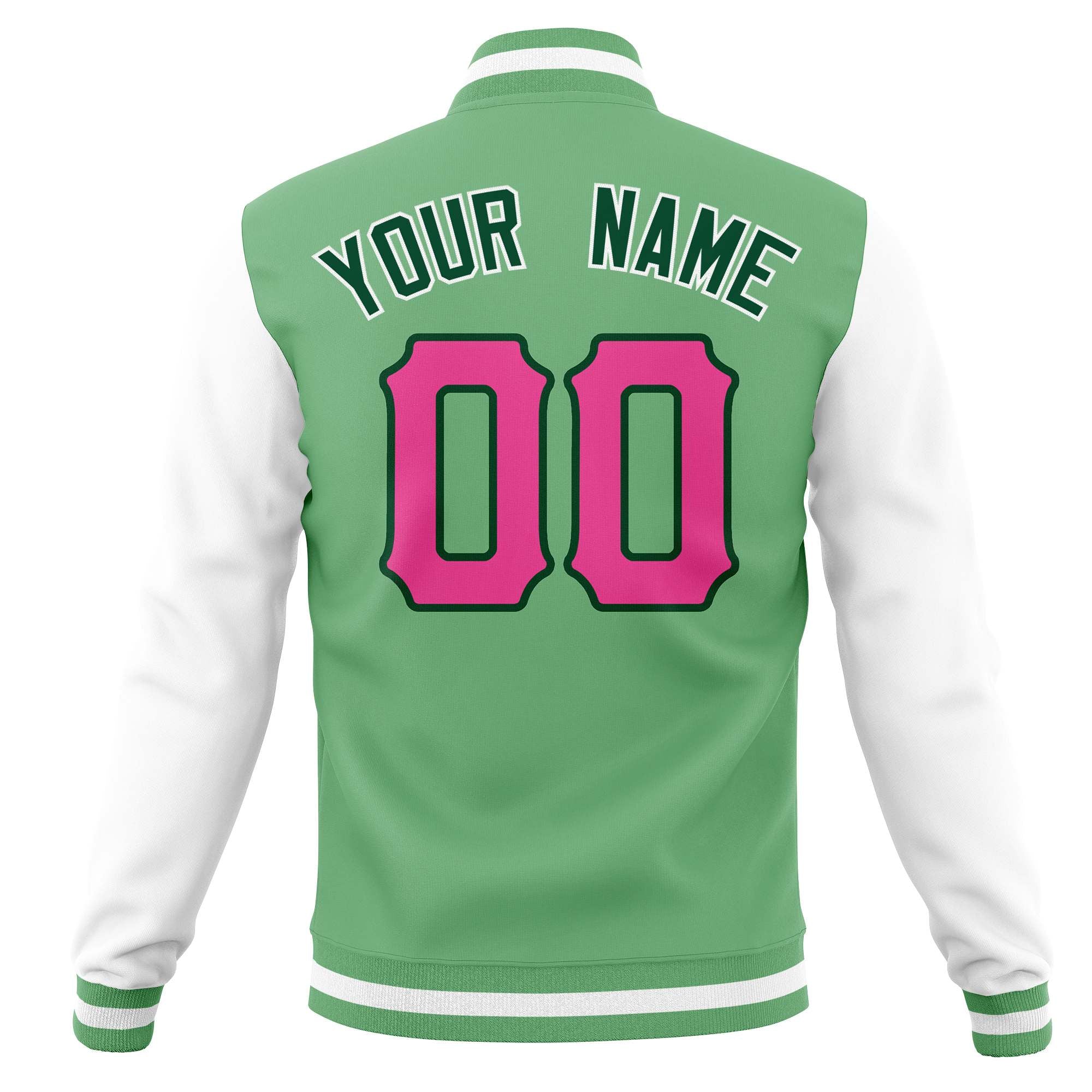 Custom Men's Casual Baseball Coats Varsity Letterman Full-Snap Jackets