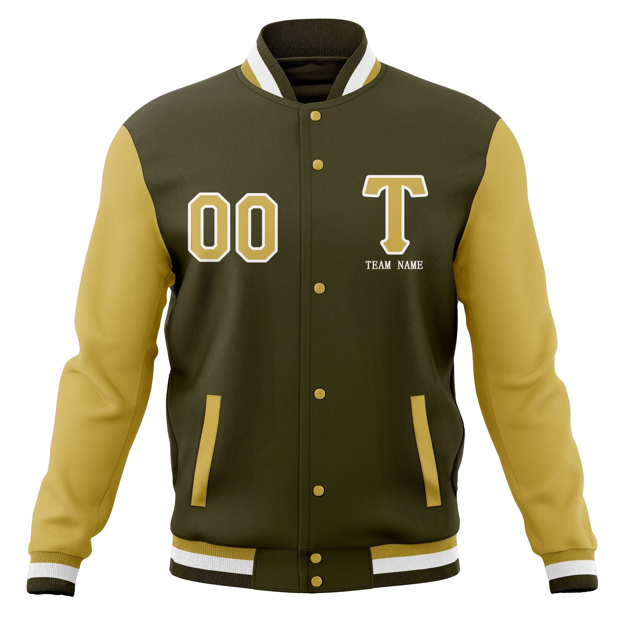 Custom Full-Snap Baseball Coats Stitched Letterman Varsity Jacket