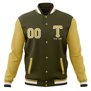 Manteaux de baseball personnalisés à boutons-pression, veste universitaire Letterman cousue