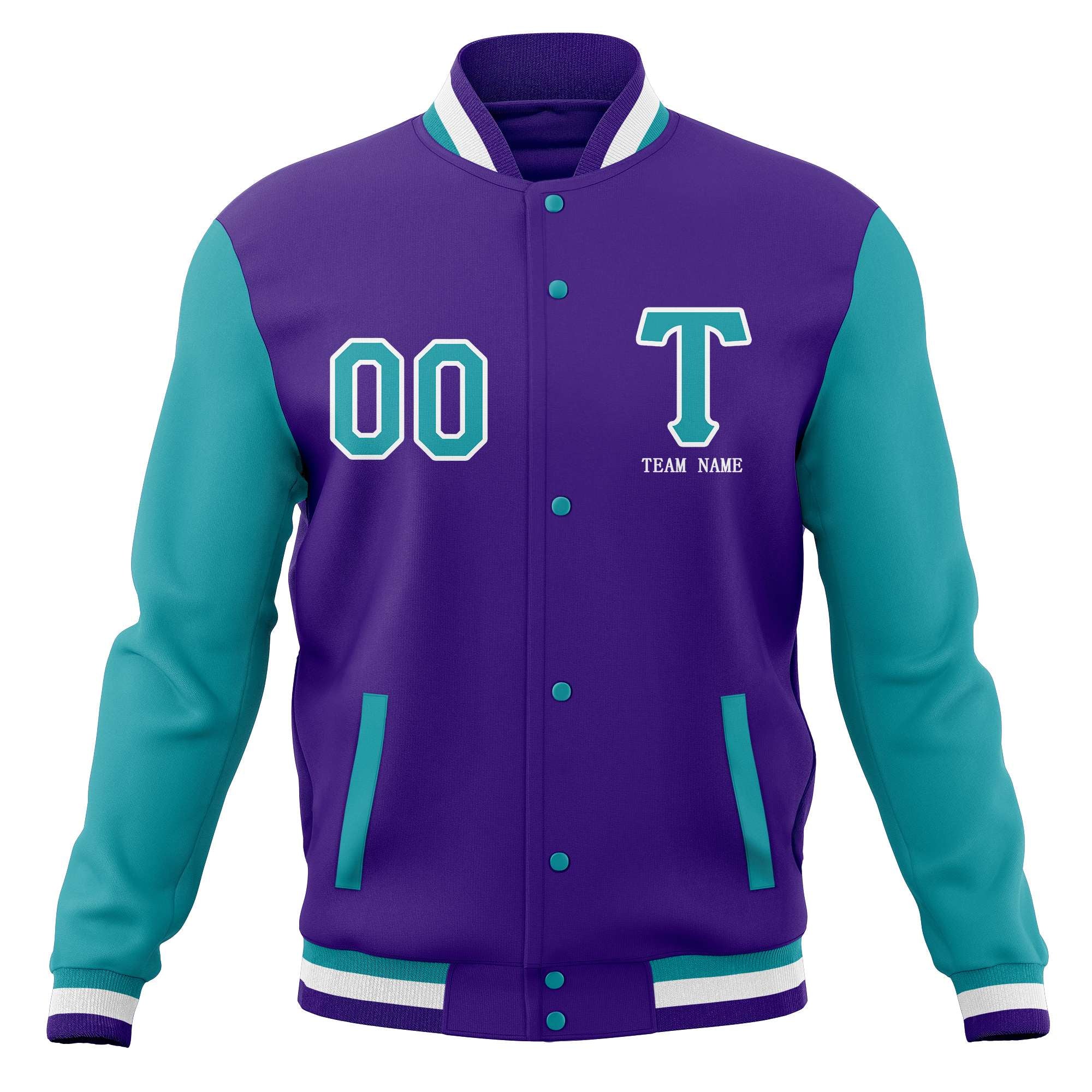 Custom Letterman Varsity Jacket Stitched Full-Snap Baseball Coats