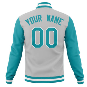 Custom Letterman Varsity Baseball Full-Snap Jacket Stitched Name Number