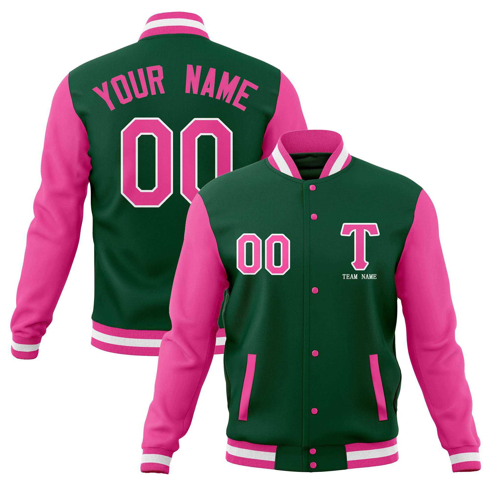 Custom Casual Letterman Varsity Jacket Stitched Baseball Coats