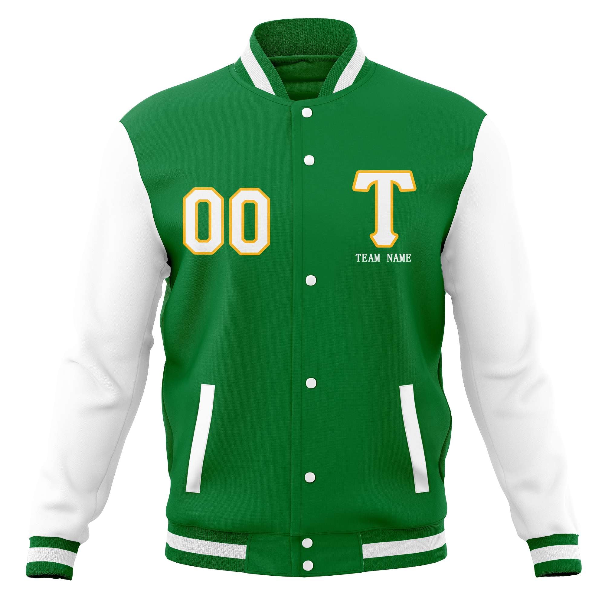 Custom Letterman Varsity Jacket Stitched Full-Snap Baseball Coats