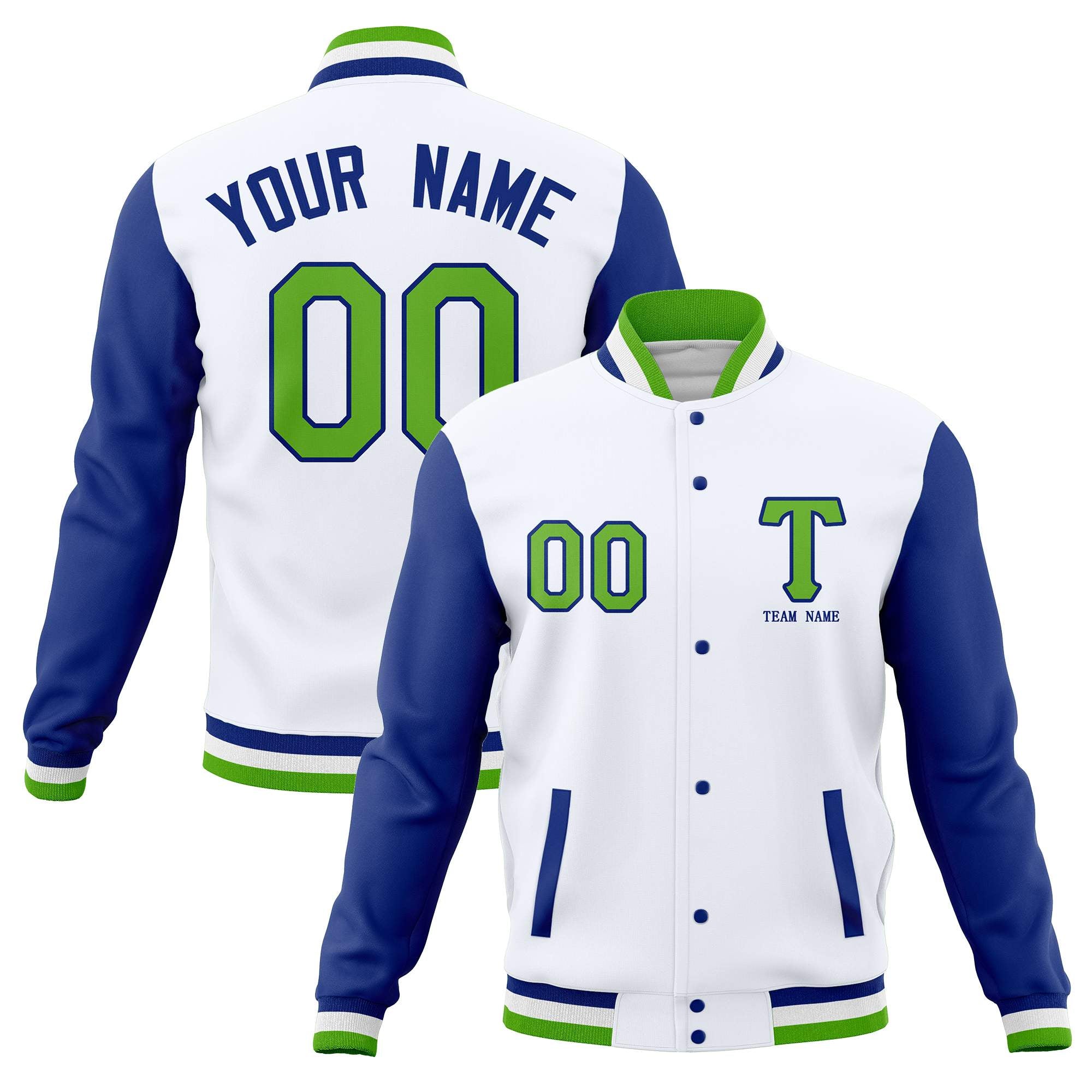 Custom Personalized Letterman Varsity Jacket Stitched Baseball Coats for Adults