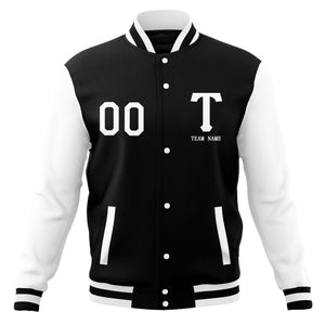 Custom Full-Snap Letterman Varsity Baseball Jacket Stitched Name Number