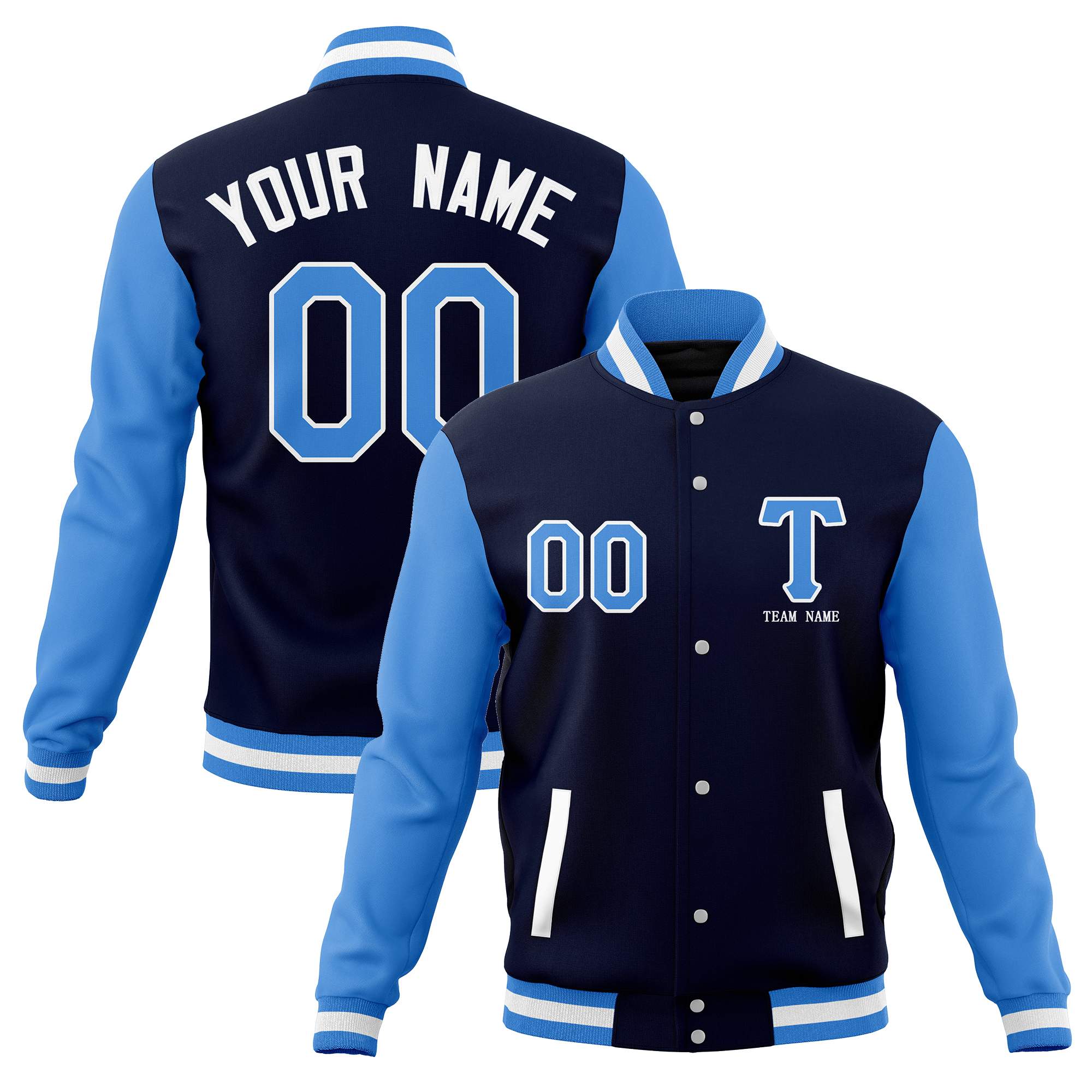 Custom Casual Letterman Varsity Jacket Stitched Baseball Coats