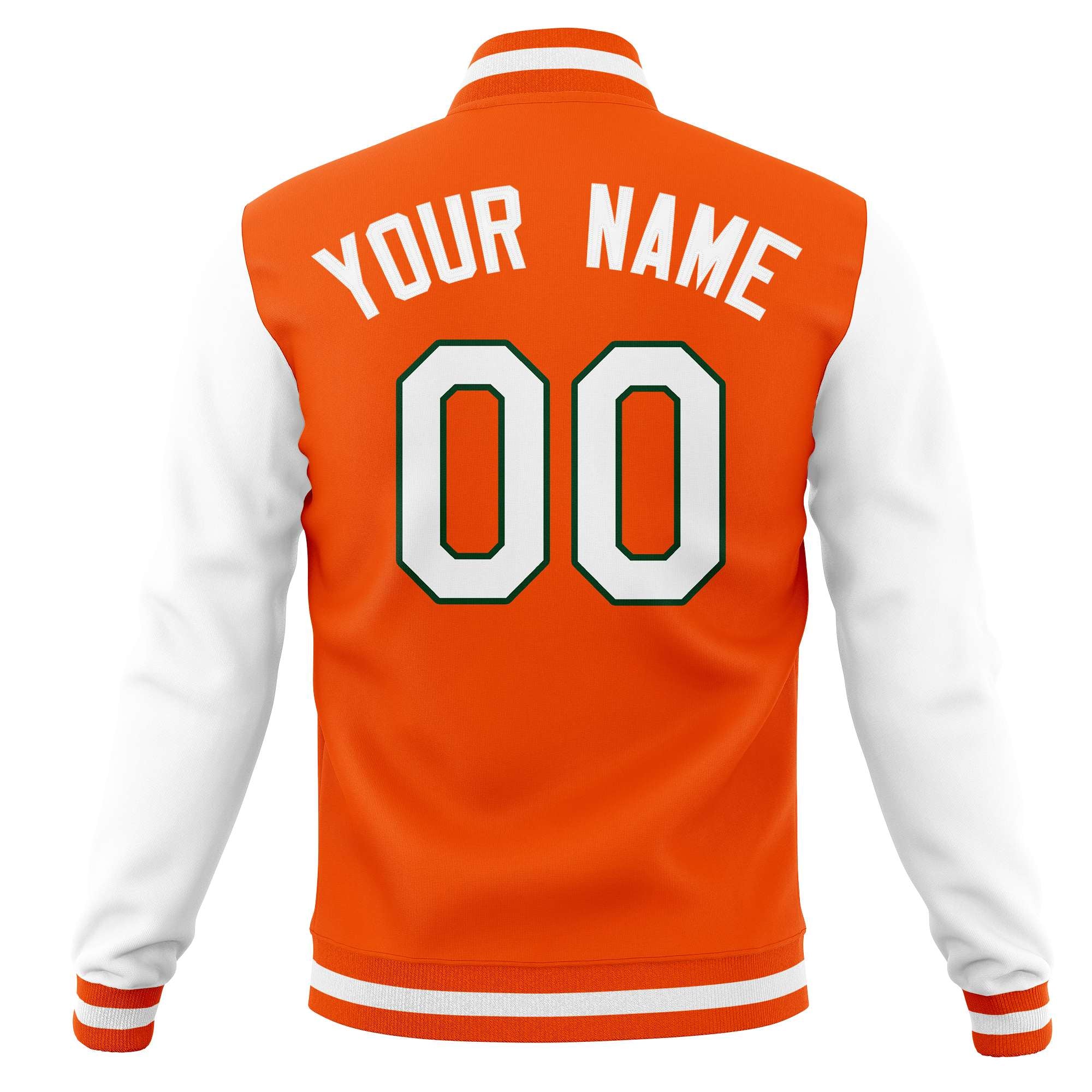 Custom Letterman Varsity Baseball Full-Snap Jacket Stitched Name Number