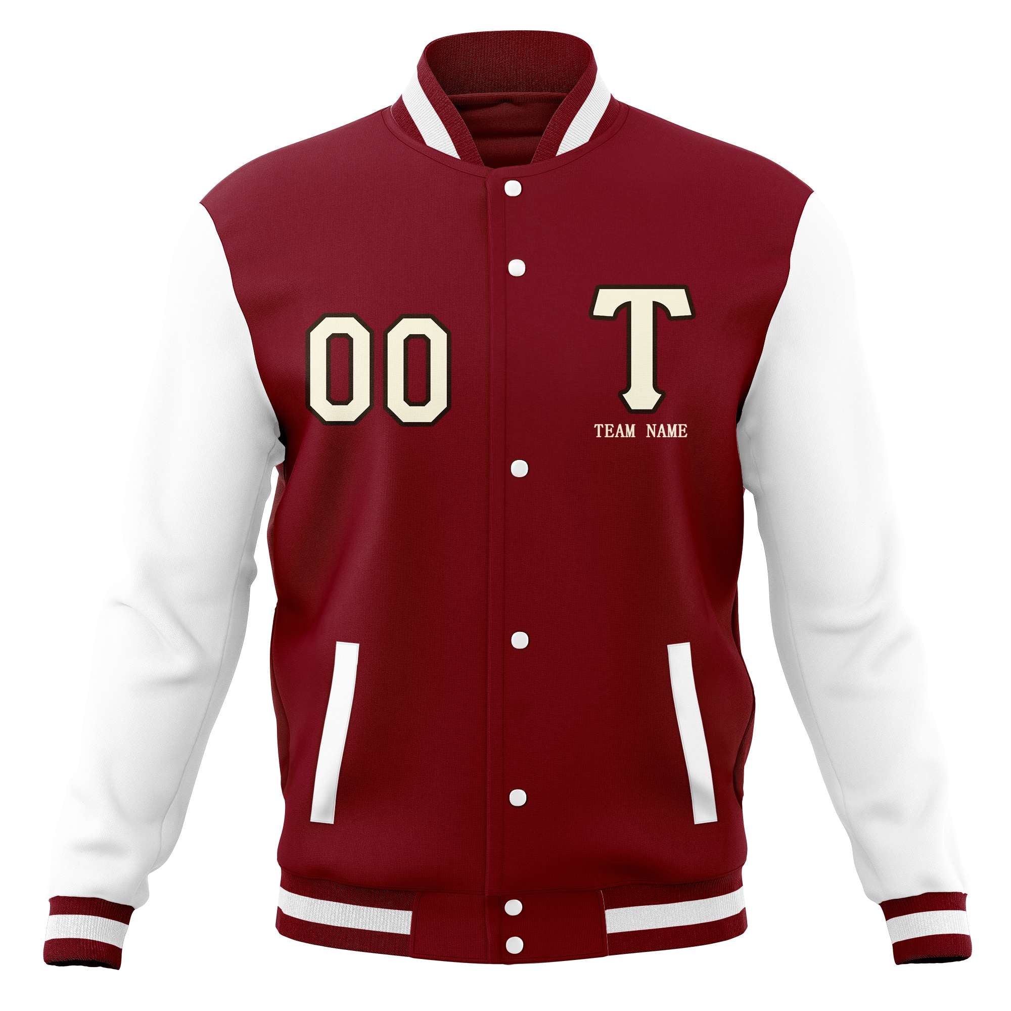 Custom Full-Snap Baseball Coats Stitched Letterman Varsity Jacket