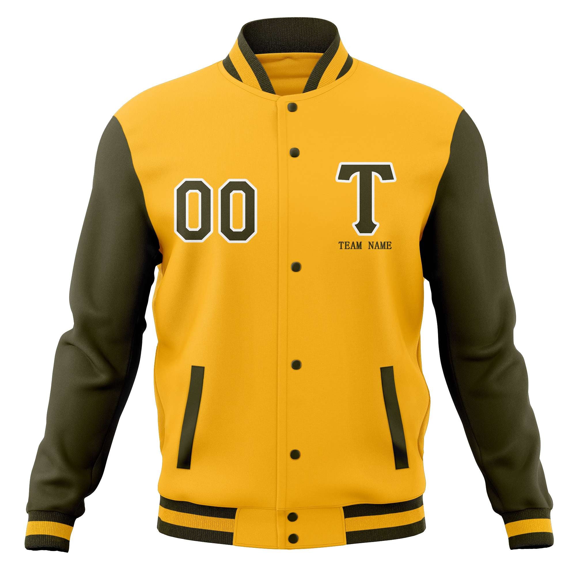 Custom Full-Snap Baseball Coats Stitched Letterman Varsity Jacket