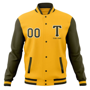 Manteaux de baseball personnalisés à boutons-pression, veste universitaire Letterman cousue