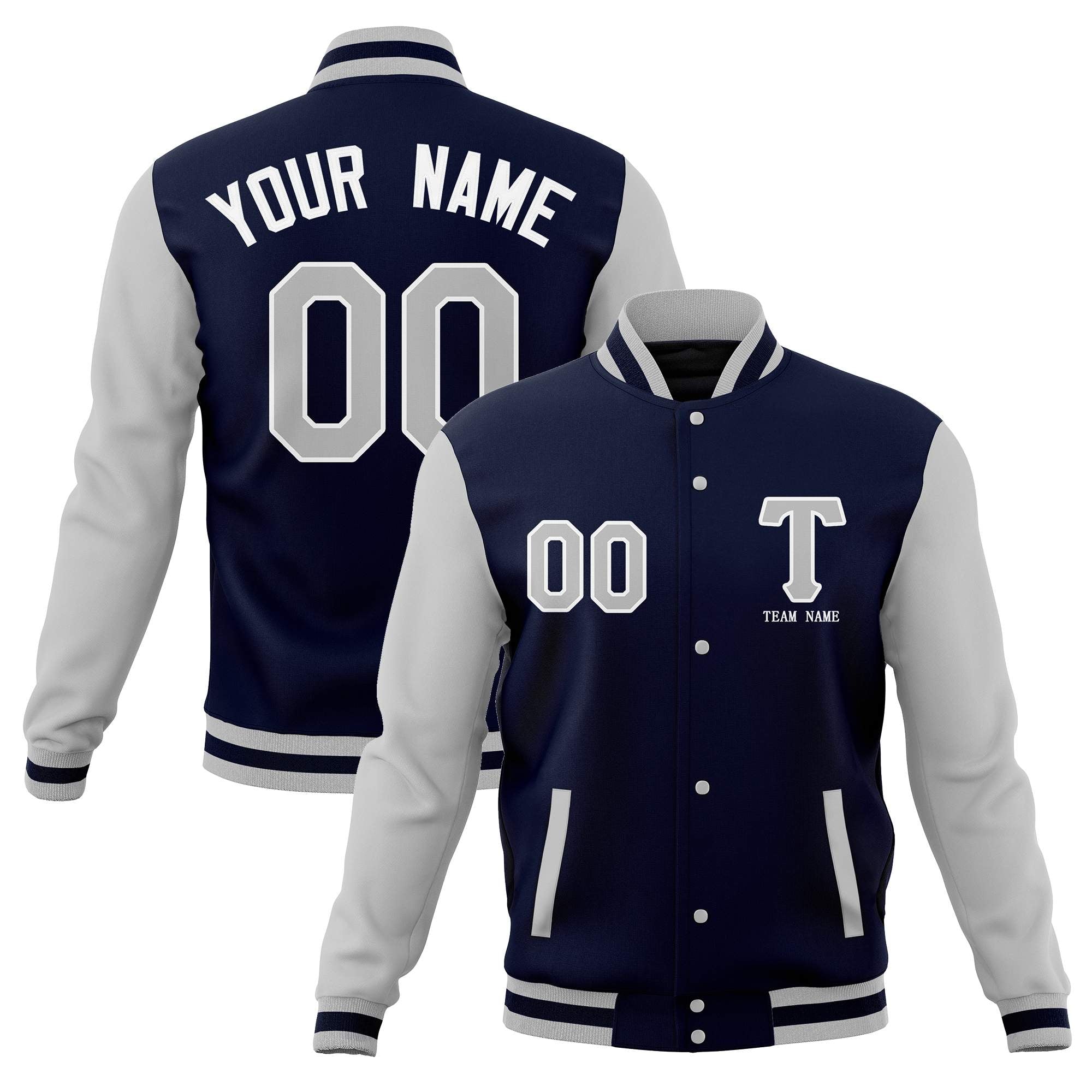 Custom Personalized Letterman Varsity  Baseball Jacket Stitched Name Number