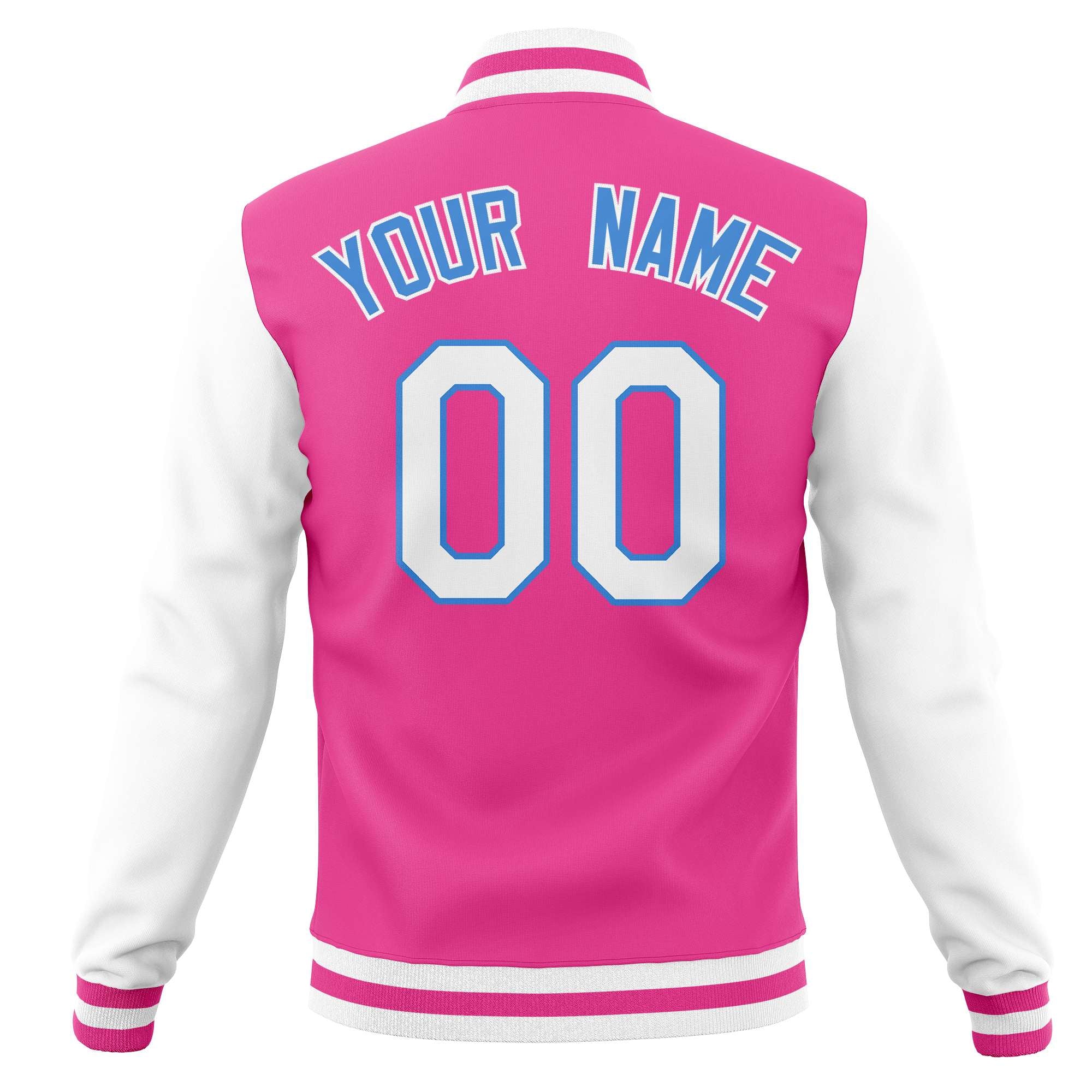 Custom Full-Snap Letterman Varsity Baseball Jacket Stitched Name Number