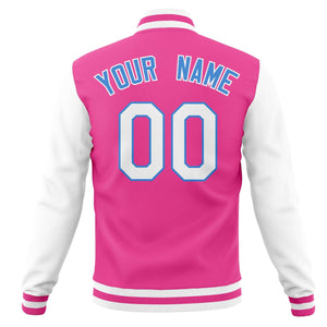 Custom Full-Snap Letterman Varsity Baseball Jacket Stitched Name Number