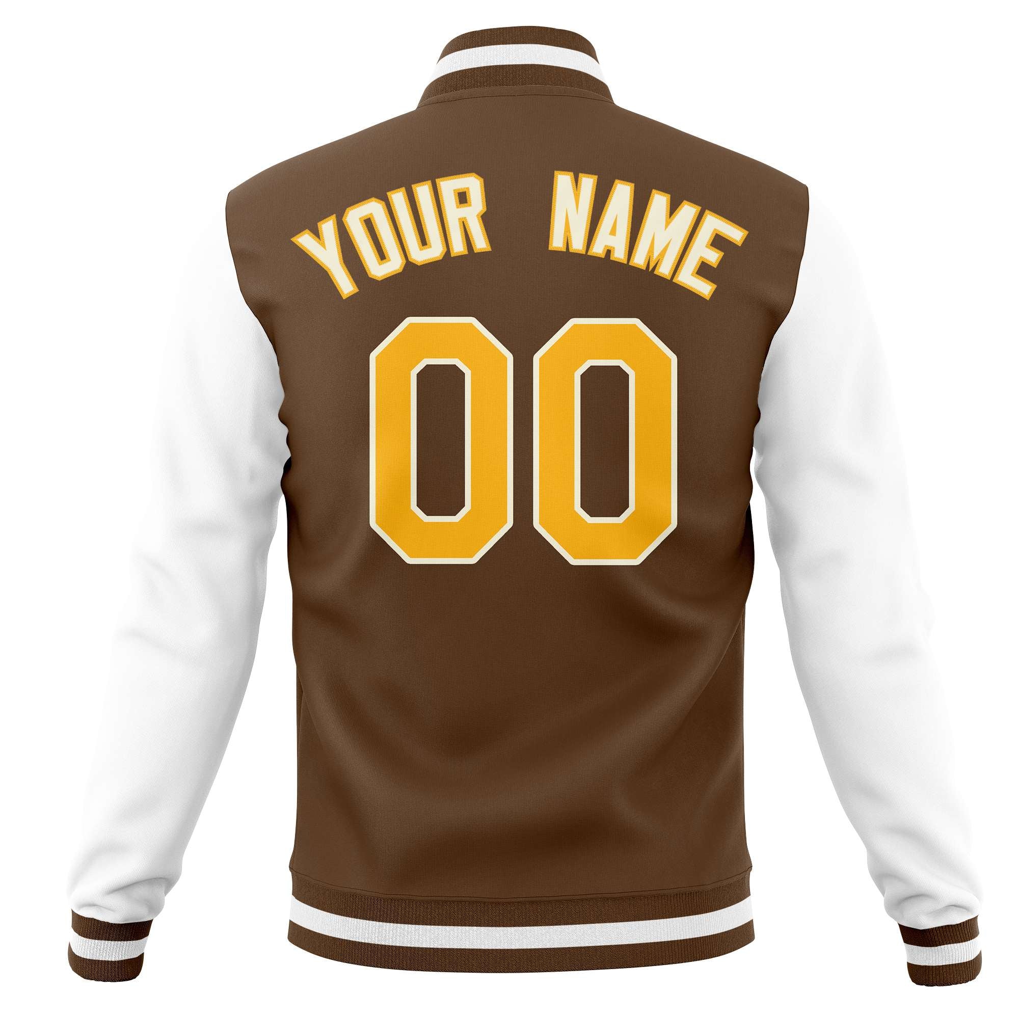 Custom Full-Snap Letterman Varsity Baseball Jacket Stitched Name Number