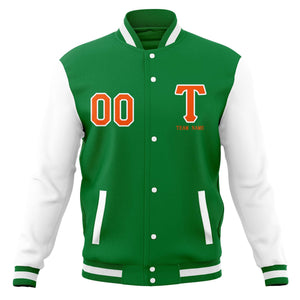 Custom Letterman Varsity Baseball Full-Snap Jacket Stitched Name Number