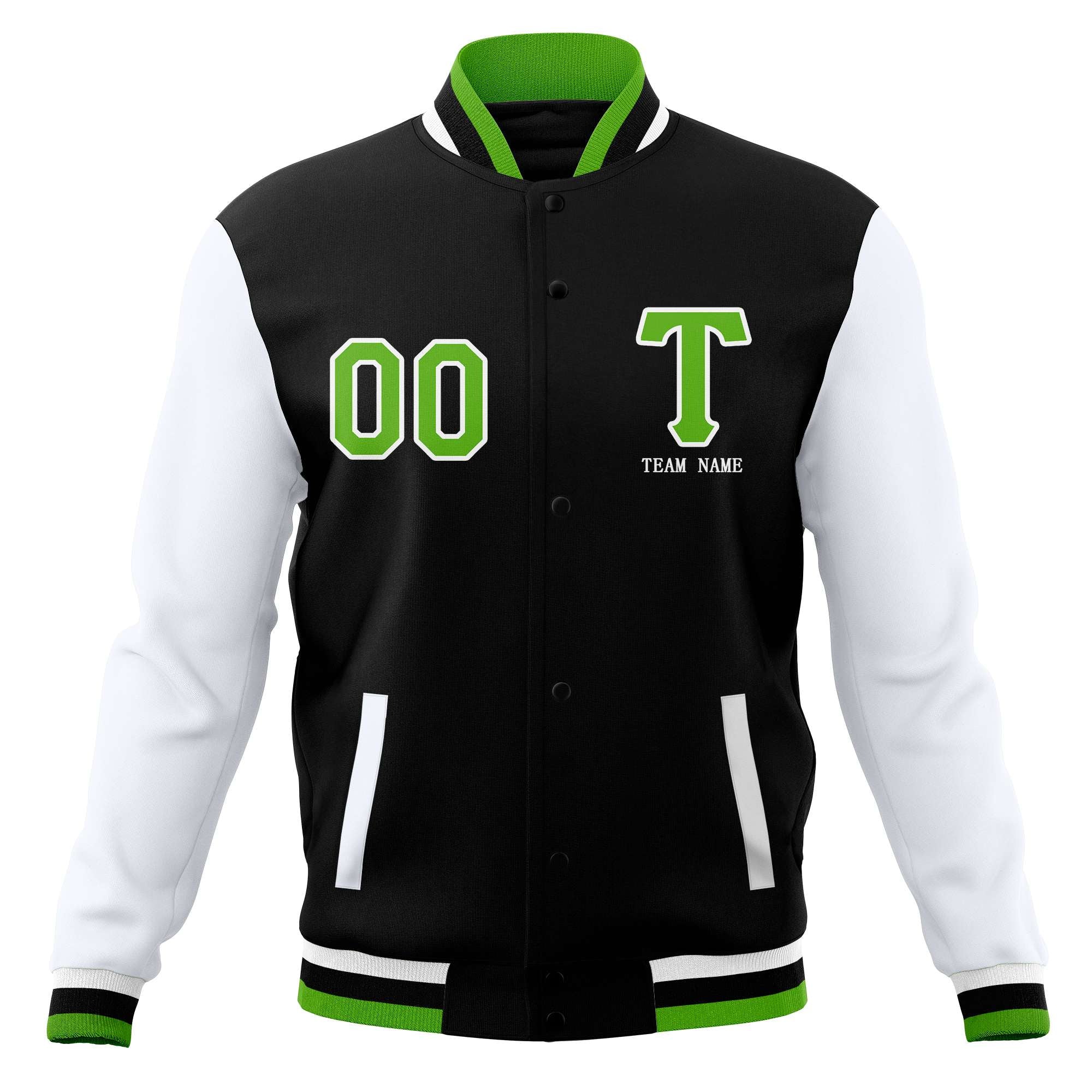 Custom Letterman Varsity Jacket Stitched Full-Snap Baseball Coats