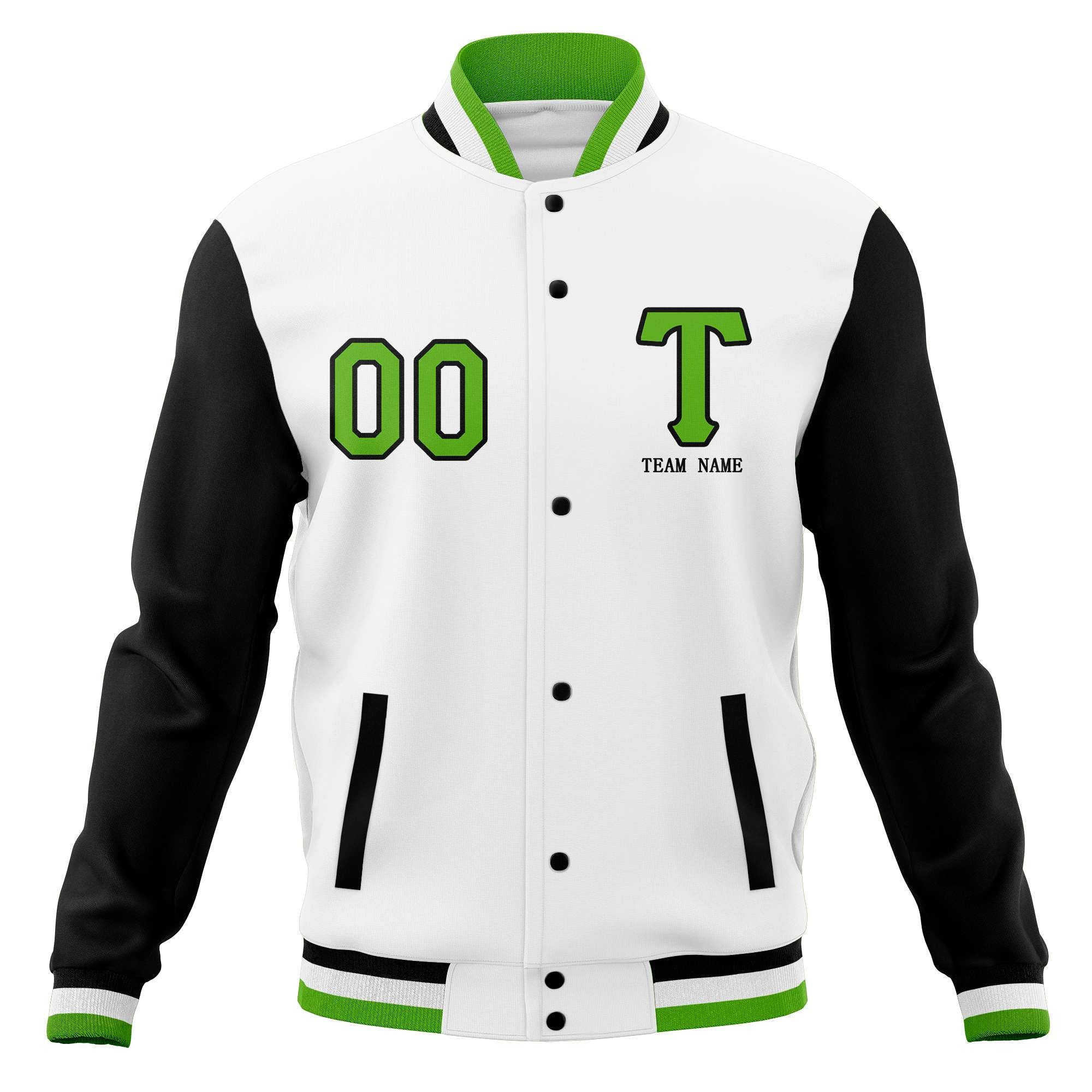 Custom Letterman Varsity Jacket Stitched Full-Snap Baseball Coats