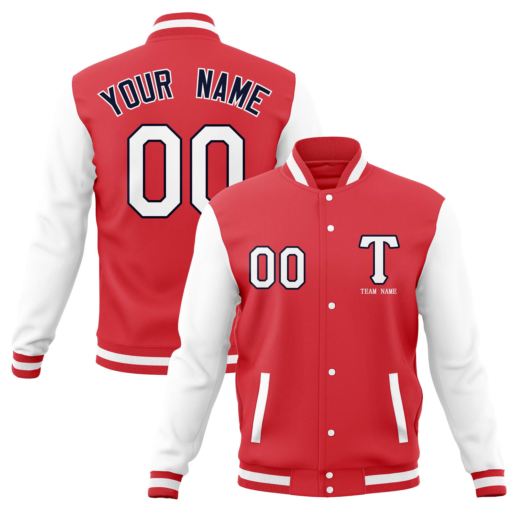 Custom Casual Letterman Varsity Jacket Stitched Baseball Coats