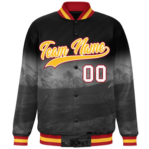 Custom Black Gold-White Denver City Connect Track Varsity Full-Snap Jacket