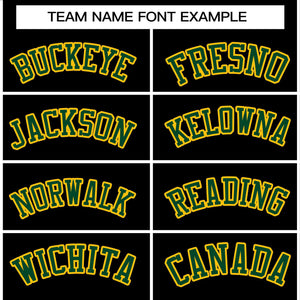 Custom Black Green-Gold Raglan Sleeves Varsity Full-Snap Letterman Jacket