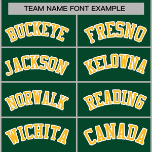 Custom Green Gold-White Classic Style Varsity Full-Snap Letterman Jacket