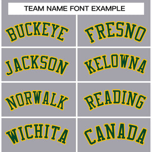 Custom Gray Green-Gold Classic Style Varsity Full-Snap Letterman Jacket