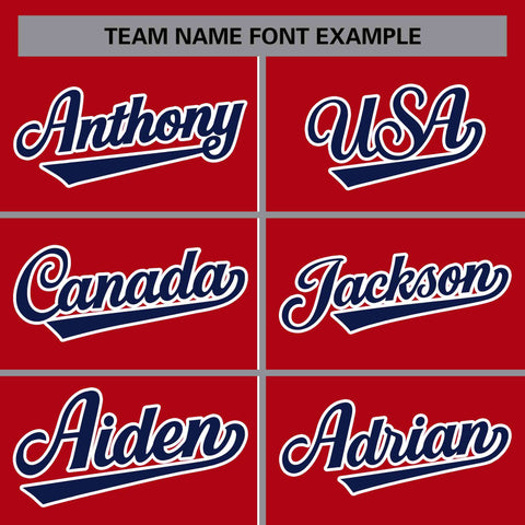 custom red varsity jacket maker team name font example