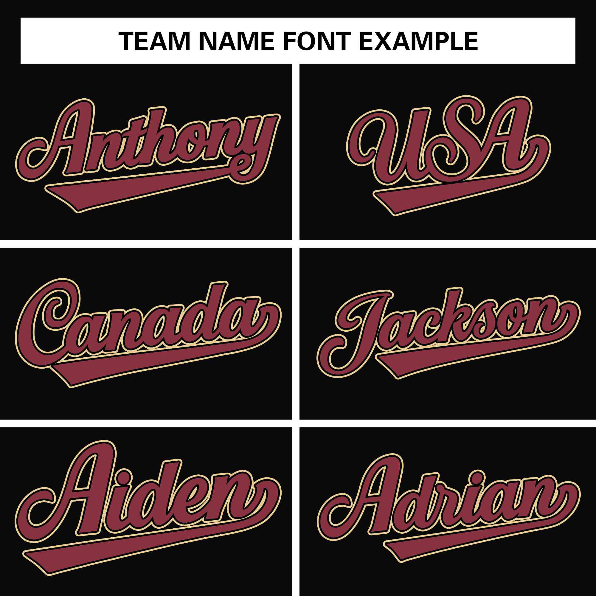 custom black varsity letterman baseball jacket team name font example
