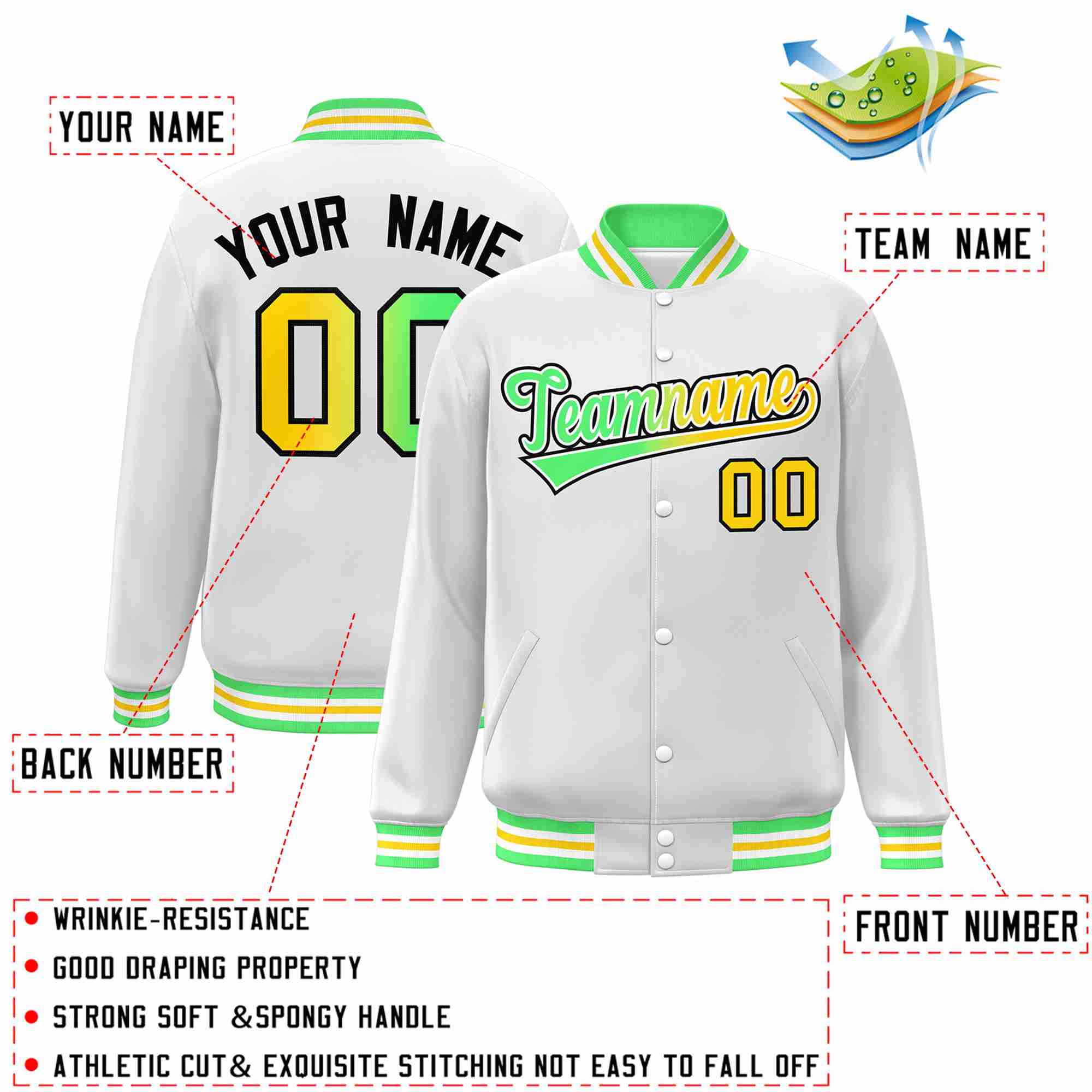 baseball warm up jacket design for own