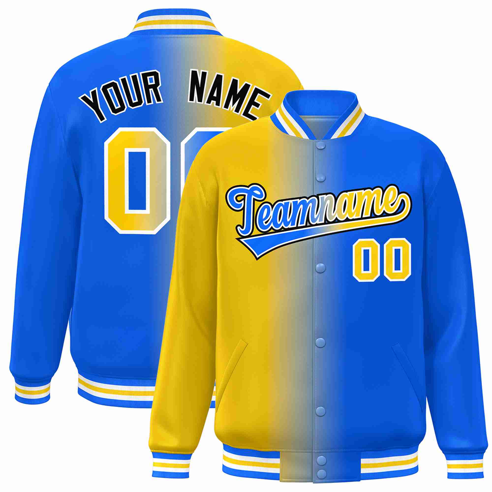 custom made varsity letterman full-snap jackets size parameter