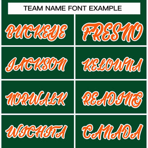 Custom Green Orange-White Classic Style Varsity Full-Snap Letterman Jacket