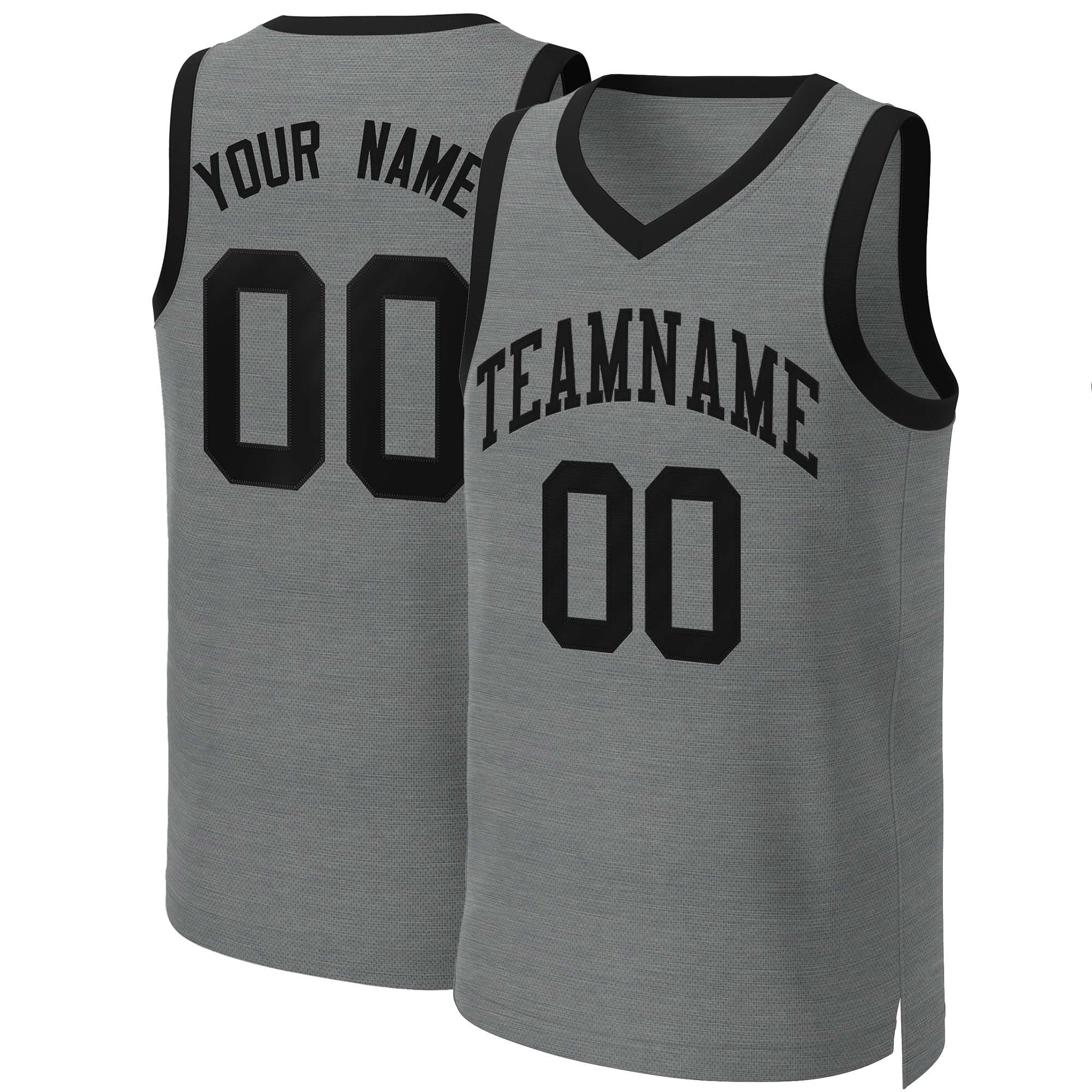 Custom Dark Gray Black Classic Tops Basketball Jersey