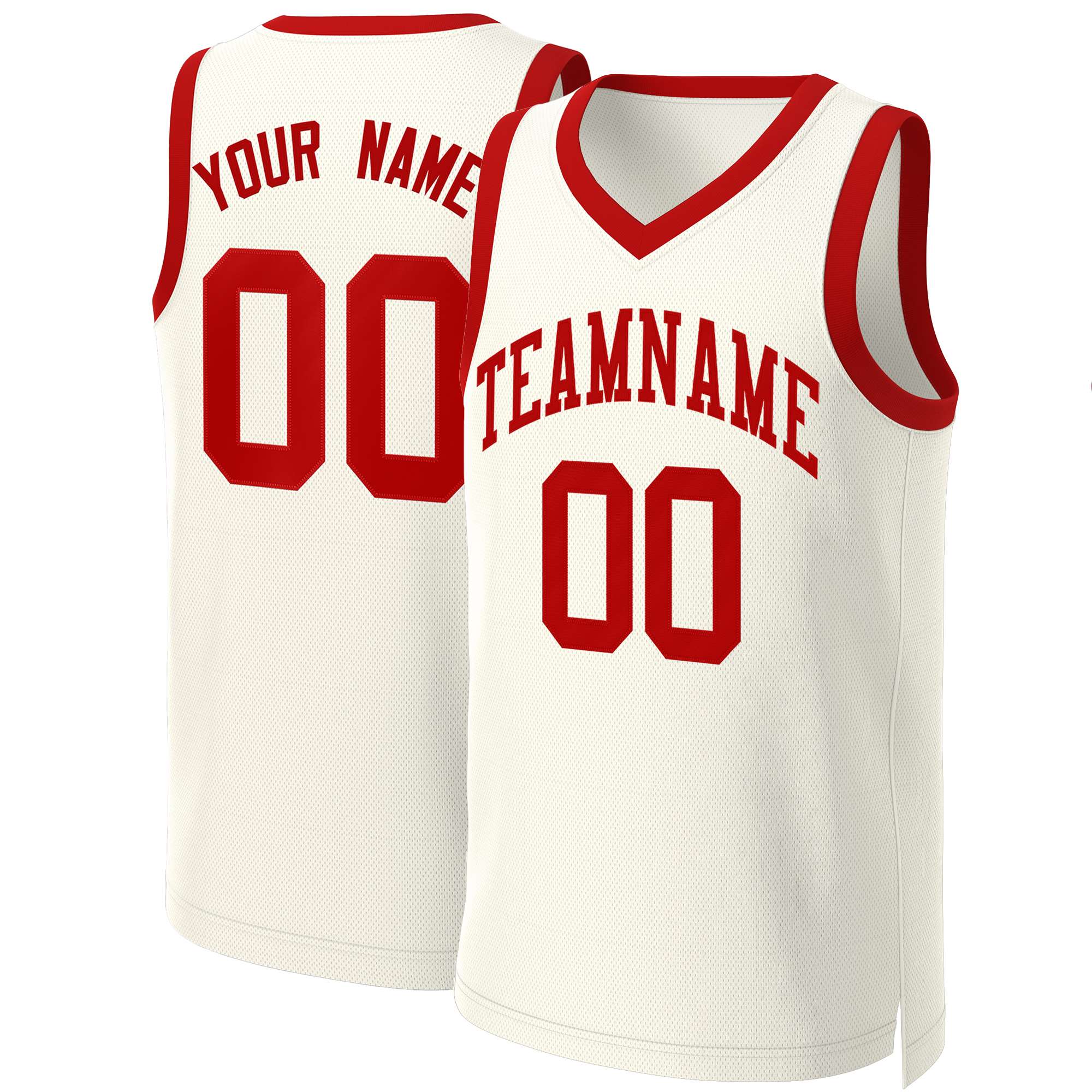 Custom Khaki Red Classic Tops Basketball Jersey